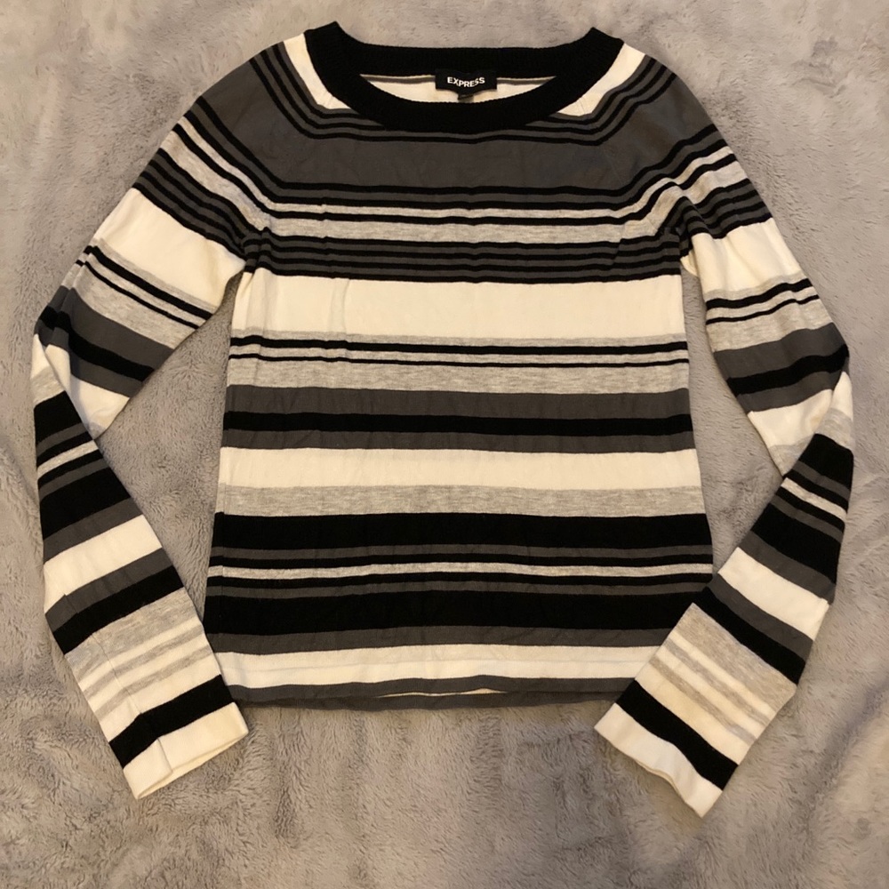 EUC Express Long Sleeve Stripe Top Size Small